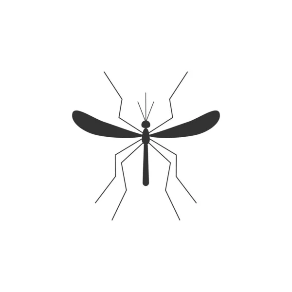 蚊のアイコンベクトル図白で隔離 — ストックベクタ