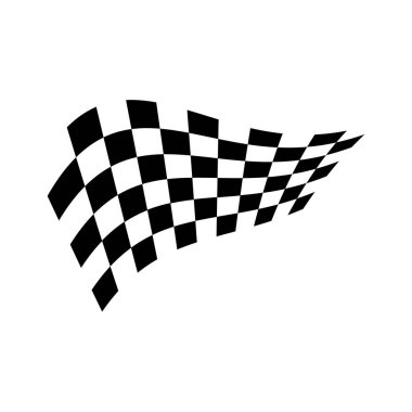 Beyaz arkaplanda ırk bayrağı çizimi izole edildi. Hız simgesi.