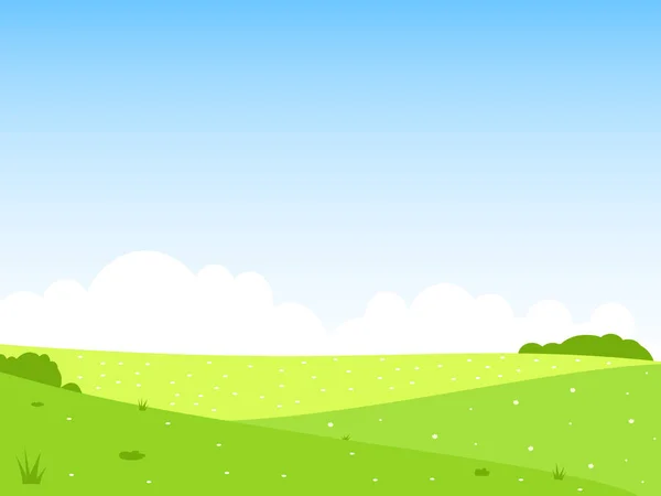 Schöne Sommer Landschaft Vektor Illustration — Stockvektor