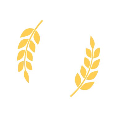 Tarım buğday logo vektör illüstrasyonu beyaz üzerine izole