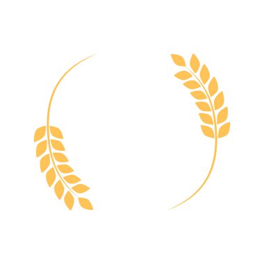 Tarım buğday logo vektör illüstrasyonu beyaz üzerine izole