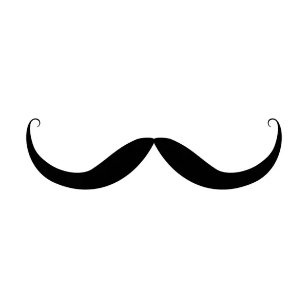 Illustration Vectorielle Icône Moustache Isolée Sur Blanc — Image vectorielle