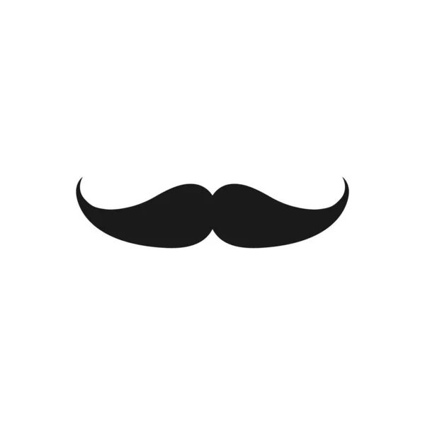 Mustache Icon Vector Illustration Isolated White — Stock Vector