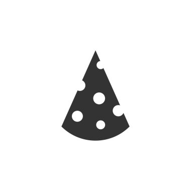 Peynir ikonu vektör çizimi beyaza izole edildi. Siyah yemek silueti..