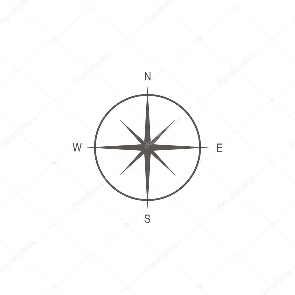 Icon compass vector illustration isolated