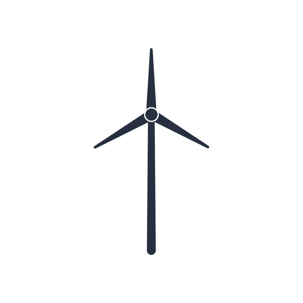 Windenergie Icoon Windmolen Symbool Vector Illustratie Geïsoleerd Wit — Stockvector