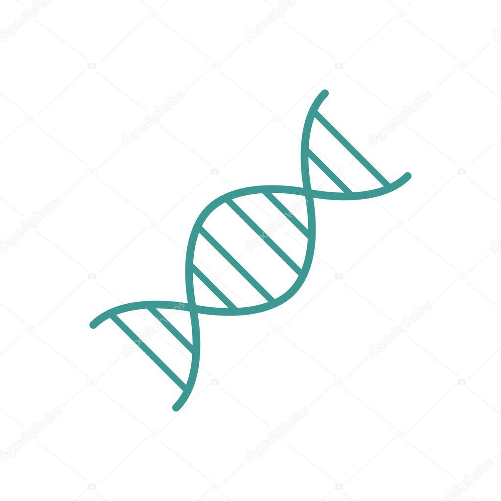DNA icon. Vector illustration isolated on white