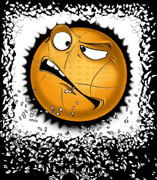 Basketball score smile. Illustration. — Stock Photo, Image