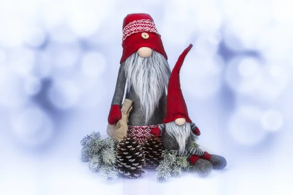 Beyaz ve mavi arka plan christmas dekorasyon