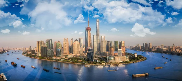 Shanghai city with river front — Stock Photo, Image