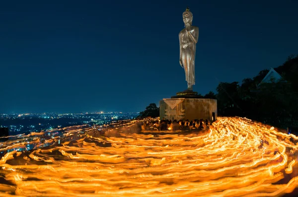 Watkhaophrakru durante giorno di Makabucha — Foto Stock