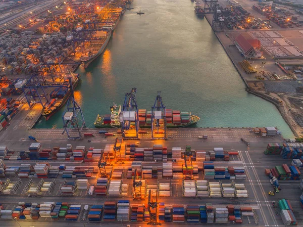 Port hub logistique en Thaïlande — Photo