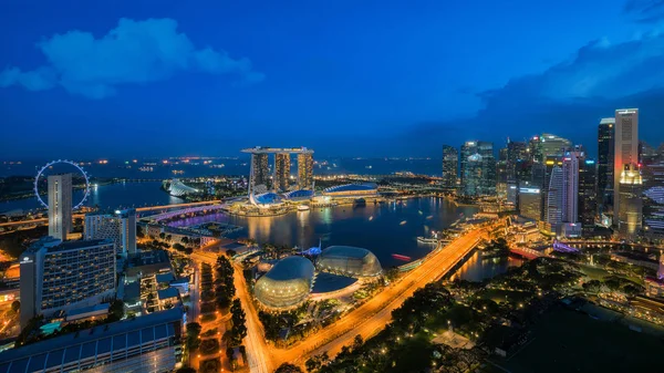 Panoráma města Singapur, — Stock fotografie