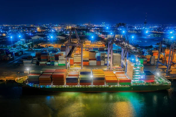 Węzeł logistyczny port w Tajlandii — Zdjęcie stockowe