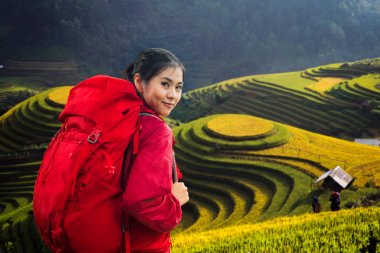 Mu Cang Chai ve sırt çantası