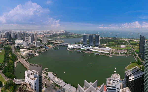 Singapore city from roof top of hotel in day time — Stock Photo, Image