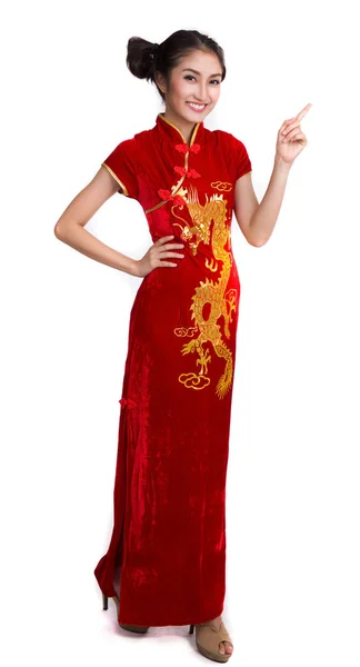 Mulher asiática com vestido chinês — Fotografia de Stock