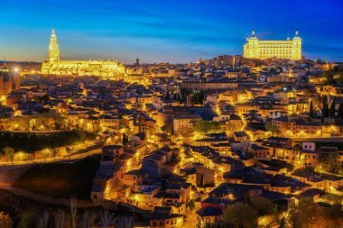 Toledo eski şehrin kara scape