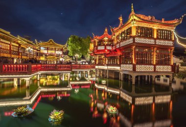 güzel gece yuyuan Bahçe shanghai