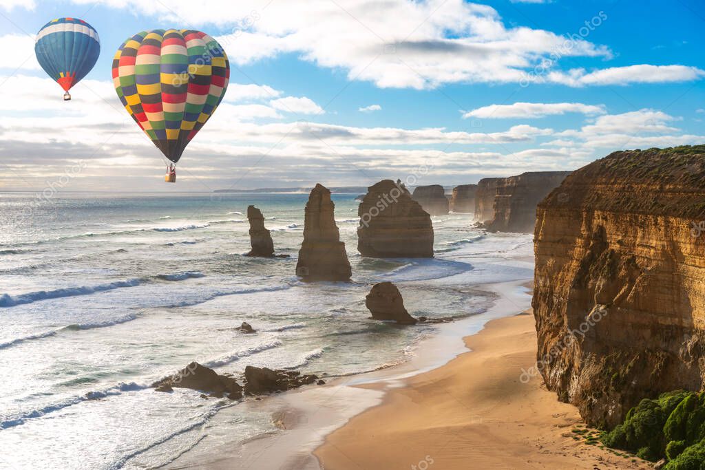 Twelve Apostles, famous landmark along the Great Ocean Road, Australia