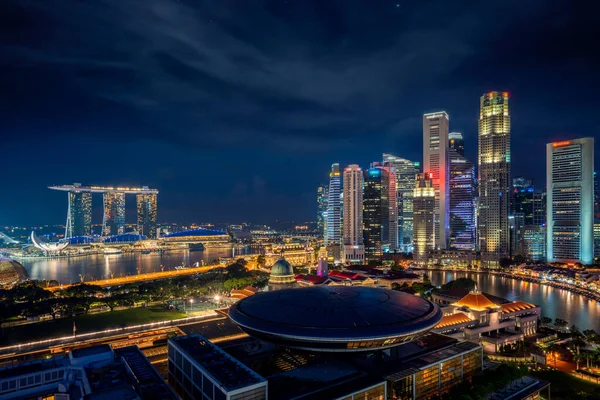 Cityscape Singapore City Sunrise Building Morning Time Take Photo Roof — Stock Photo, Image