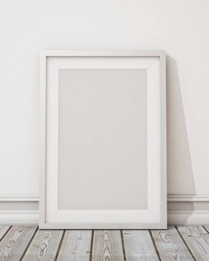 poster çerçevesi hipster iç arka plan, 3d render, 3d çizim kadar alay