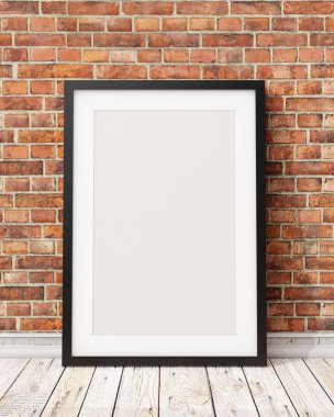 poster çerçevesi hipster iç arka plan, 3d render, 3d çizim kadar alay