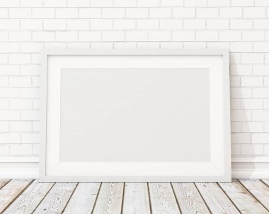 poster çerçevesi hipster iç arka plan, 3d render, 3d çizim kadar alay