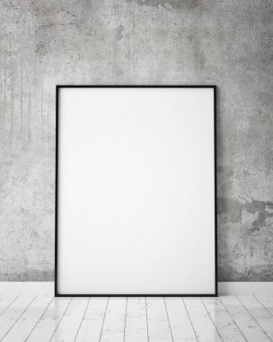 poster çerçevesi hipster iç arka plan, İskandinav tarzı, 3d render kadar alay