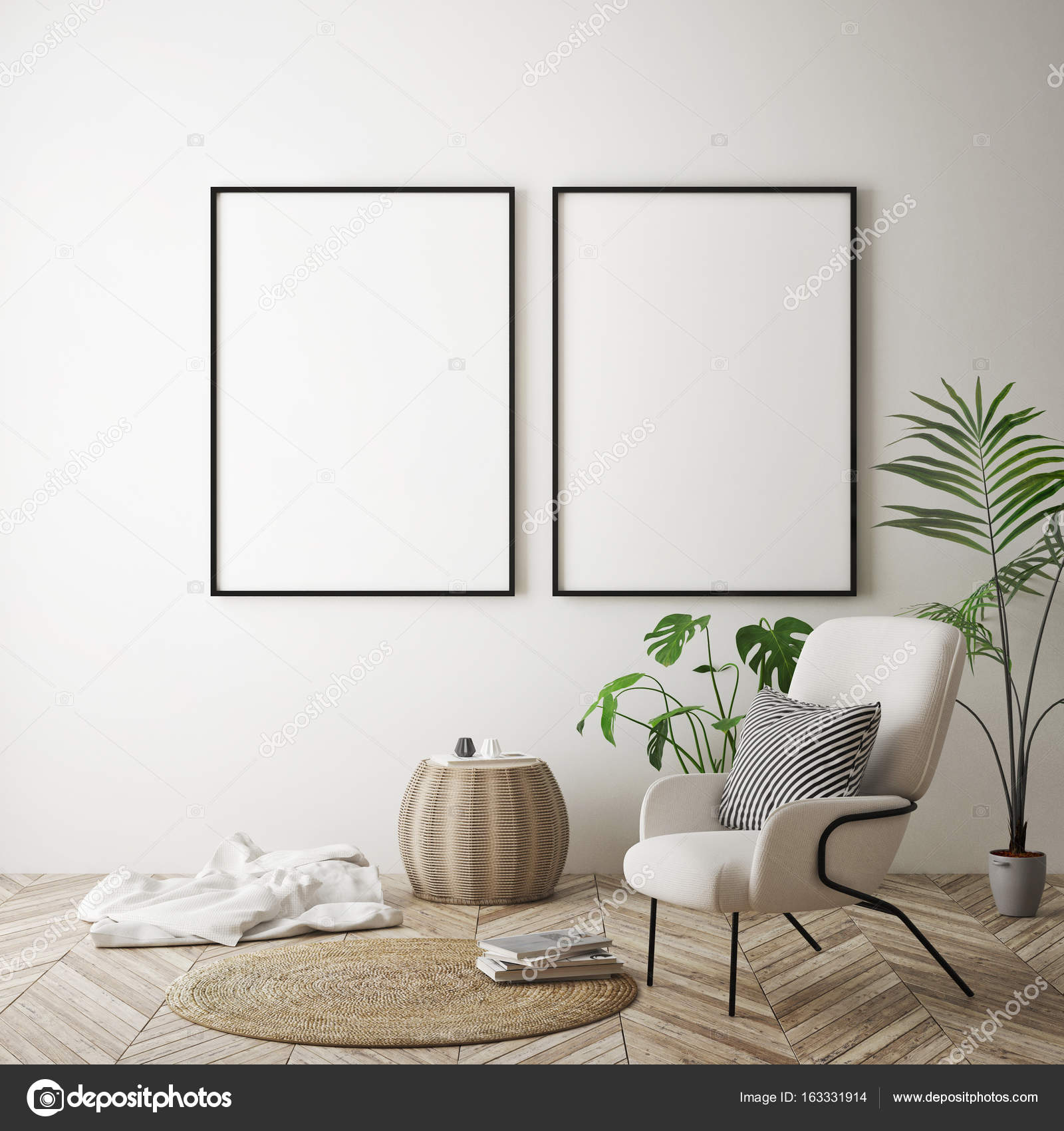 Mock Se Quadro De Cartaz No Fundo Interior Moderno Estilo Mock Se Quadro De Cartaz No Fundo Interior Moderno Estilo