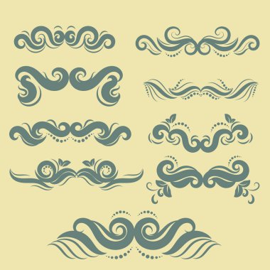 çiçek hat vektör set