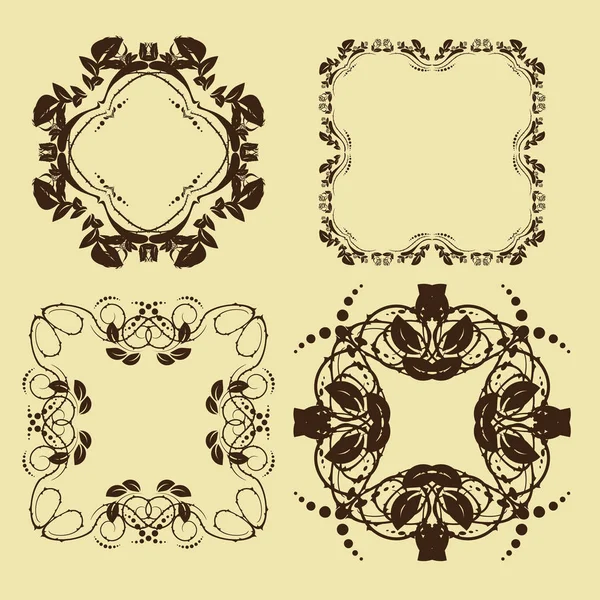 Vintage frames and scroll elements. — Stock Vector