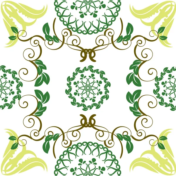Padrão floral abstrato sem costura, padrão de mandala — Vetor de Stock