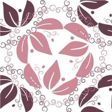 Sorunsuz soyut çiçek desenli, mandala desen