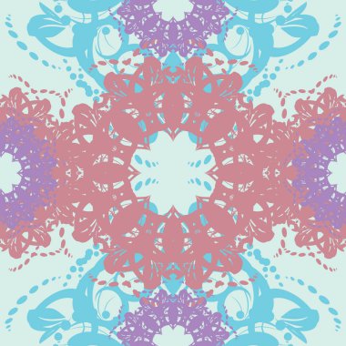 Sorunsuz soyut çiçek desenli, mandala desen