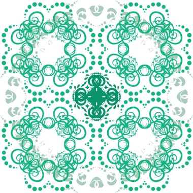 Sorunsuz soyut çiçek desenli, mandala desen