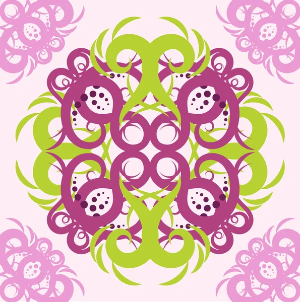 Seamless abstract floral pattern with mandala pattern — Stock Vector