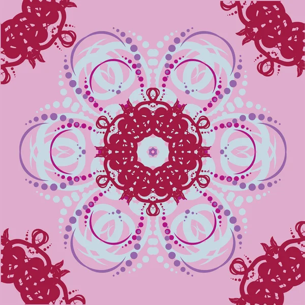 Patrón floral abstracto sin costuras con patrón de mandala — Vector de stock