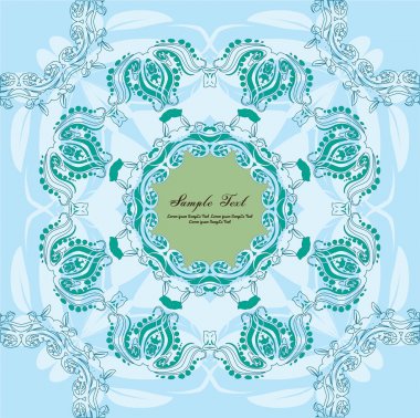 Mandala deseni ile sorunsuz soyut çiçek desenli