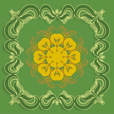 Mandala deseni ile sorunsuz soyut çiçek desenli