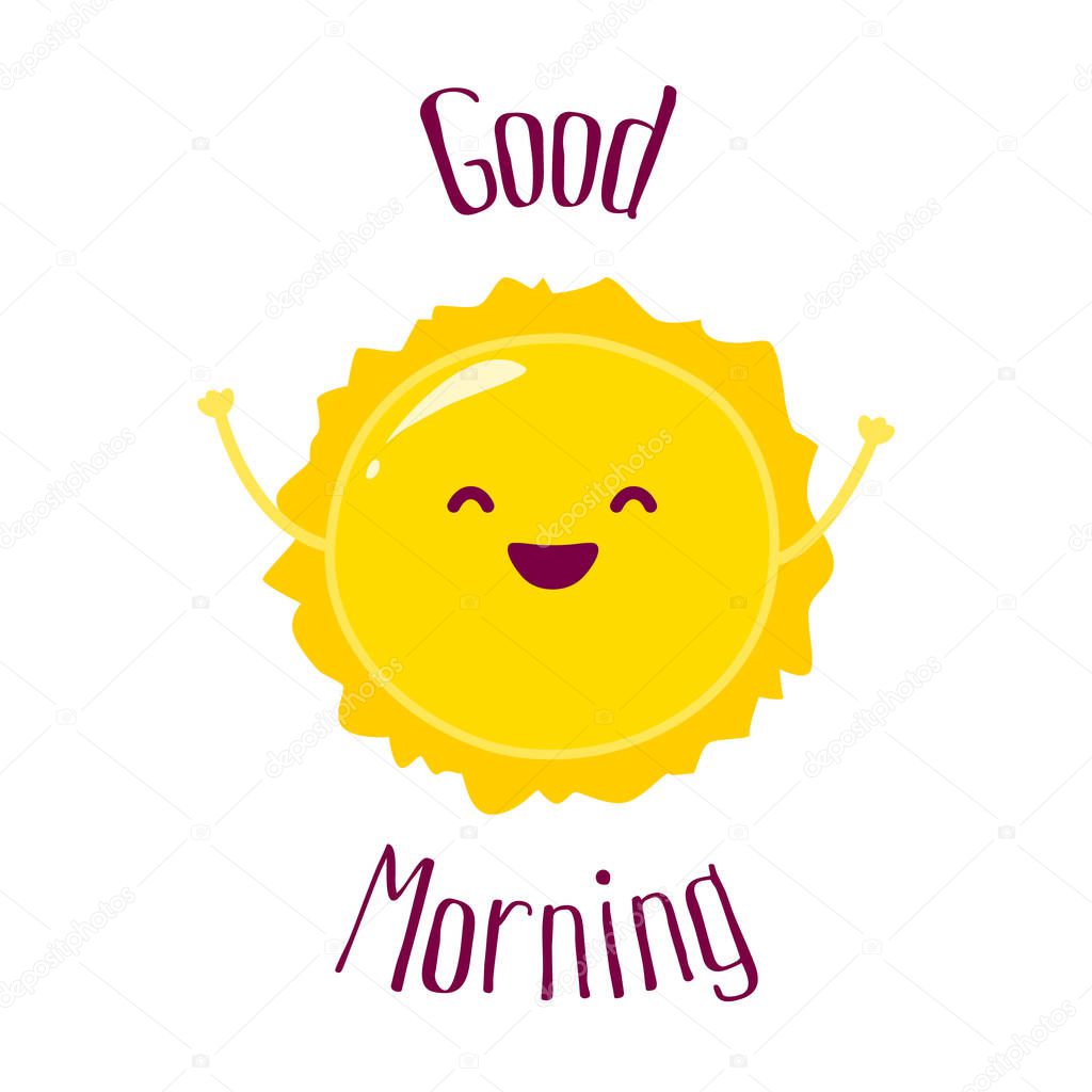 Images: funny cartoon good morning Funny cartoon sun raises hands up.