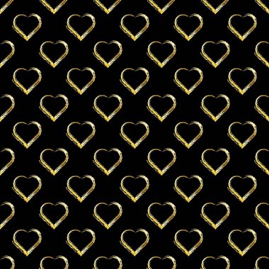 Siyah zemin üzerine Altın Kupa seamless modeli.