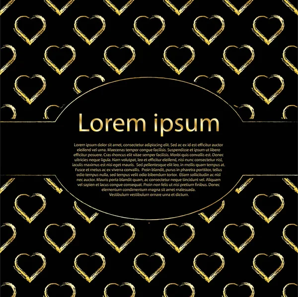 Sevgililer günü tebrik kartı için sigorta primi altın Kalpler.