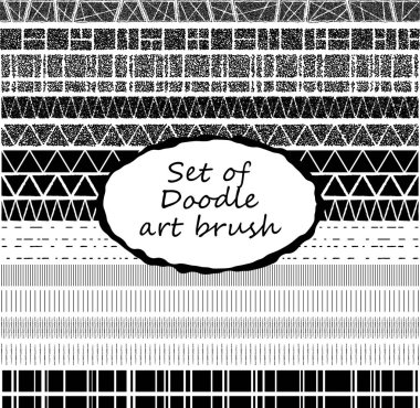 çizilmiş doodle vektör kenarlıkları el