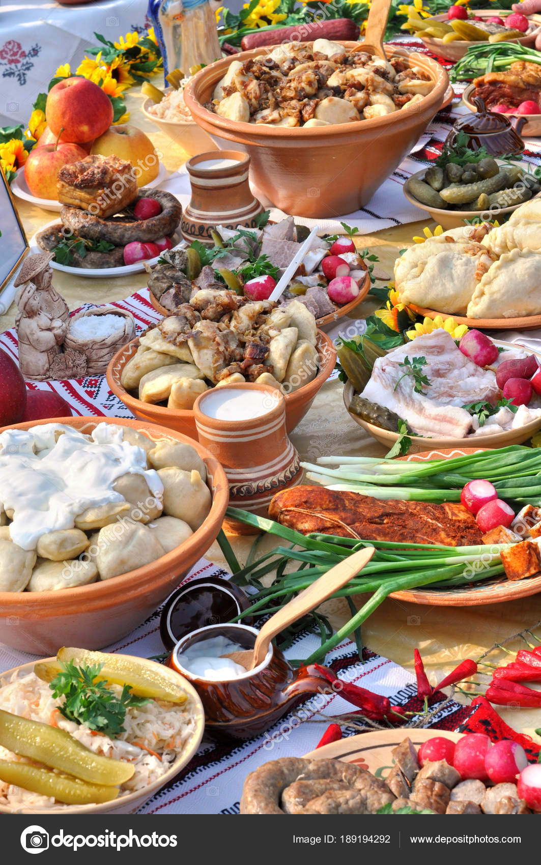 Traditional Ukrainian Food In Assortment Stock Photo York010 189194292