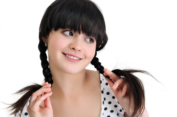 Portrait of young beautiful woman Stock Picture