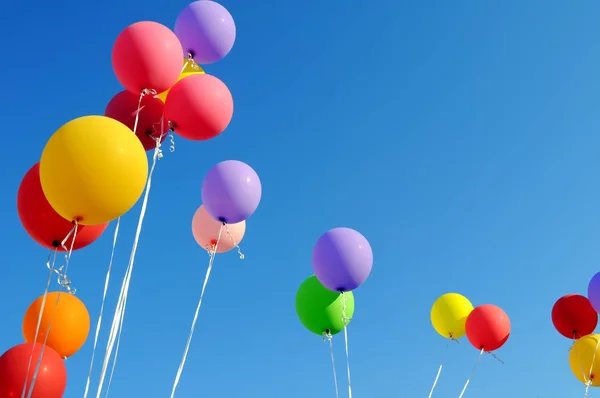 Balões Multicoloridos Festival Cidade — Fotografia de Stock