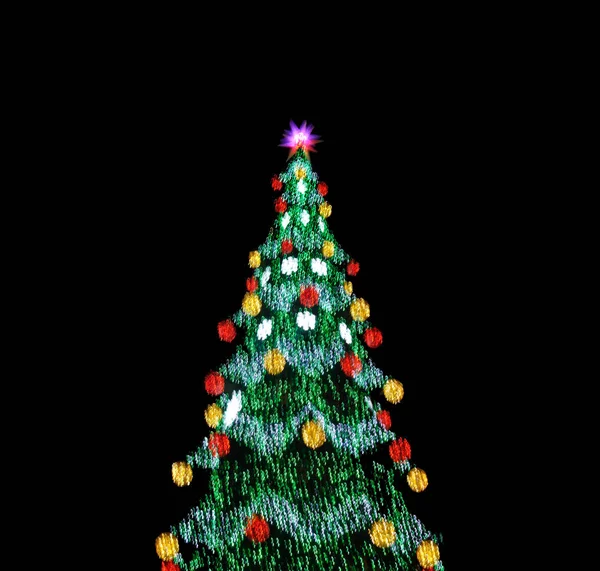 クリスマスツリーin motion blar — ストック写真