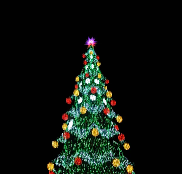 Árbol de Navidad en movimiento desenfoque —  Fotos de Stock