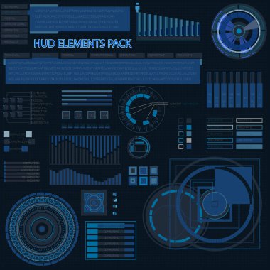 Hud fütüristik kullanıcı arabirimi infografics elemanları ile